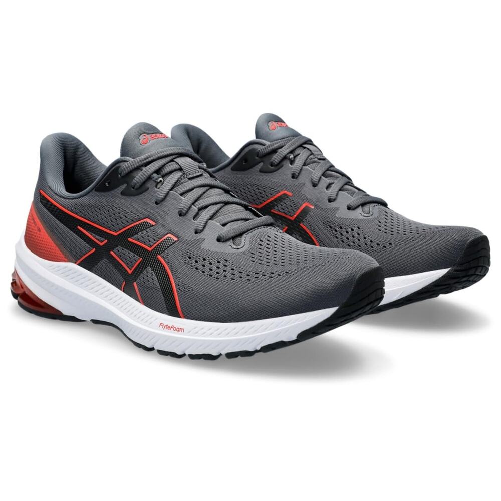 ASICS GT-1000 12 Men's Running Shoe, Carrier Grey/True RED 9.5 EXTRA WIDE 4E